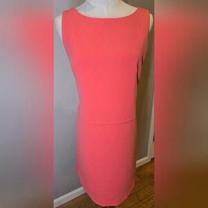 Elegant Coral Midi Dress By Ann Taylor